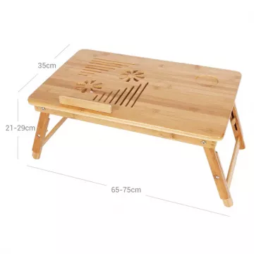 Odkladací stolík na notebook AKF-E1002 NAT - bambus