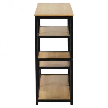 Kovový regál BILOTE TYP 2 - čierna/dub