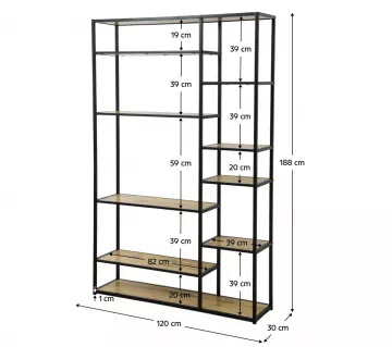 Kovov regl BILOTE TYP 4 - ierny/ dub