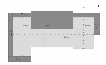 Sedacia s�prava Bravo Uni rozmery