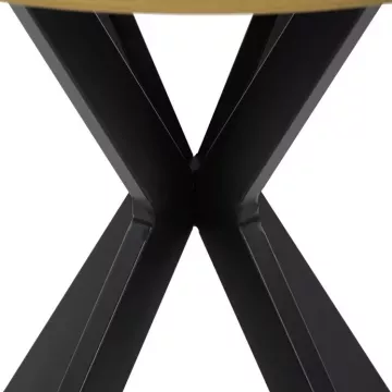 Okrhly jedlensk stl 80x80cm, mdf, divok dub, HT-F4108 OAK