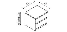 Non stolek / komoda DALILA LUX Y1 Z2 - schma