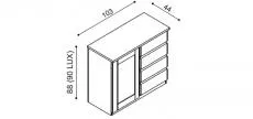 Komoda DALILA LUX Y2 DZ - schma