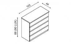 Komoda DALILA LUX Y2 Z4 - schma