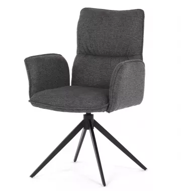 Jedálenská stolička, sivá, látka, DCH-D1328 GREY2
