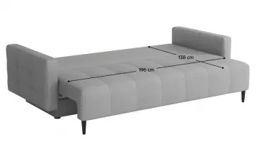 Pohovka Dory, svetlosiv�, rozlo�en� stav