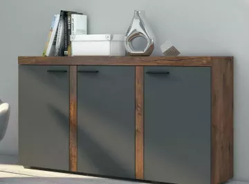 Komoda Rizo 3D dub lefkas/grafit