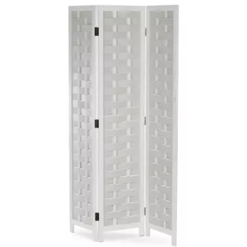 Trojdielny paravn z masvneho dreva Ef-l186 wt