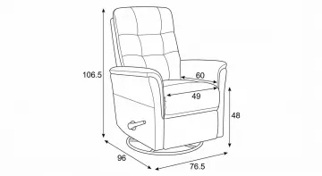 Pohodln� polohovacie kreslo Tv-h9327 rozmer
