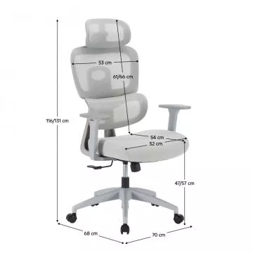 Kancel�rske kreslo ERMEN siv�