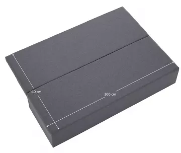 Pohovka Eugi, svetlo šedá, rozložené lôžko