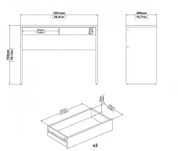 Písací stôl Felix 359 jackson hickory rozmery