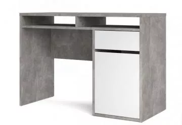 Písací stôl Felix 488 betón/biely lesk