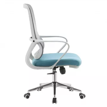 Kancelárska stolička Foster typ2 - šedá / modrá