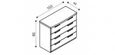 Komoda GABRIELA G2 Z4 - schma