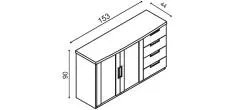 Komoda GABRIELA G3 DDZ - schma