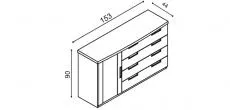 Komoda GABRIELA G3 DZ - schma