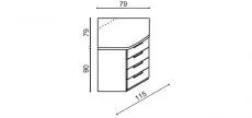 Komoda GABRIELA G9 Z4 - schma