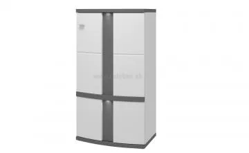 Komoda Cabana Typ 22 - Biela Arctic vysok lesk / grafit