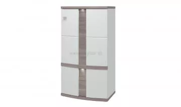 Komoda Cabana Typ 22 - Biela Arctic vysok lesk / Trffel