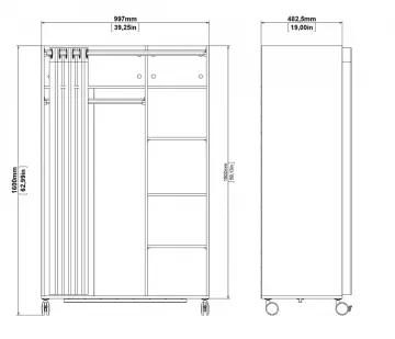 Skri�a Harmony 119, rozmery