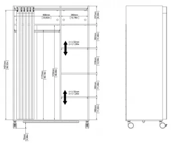 Skri�a Harmony 119, rozmery