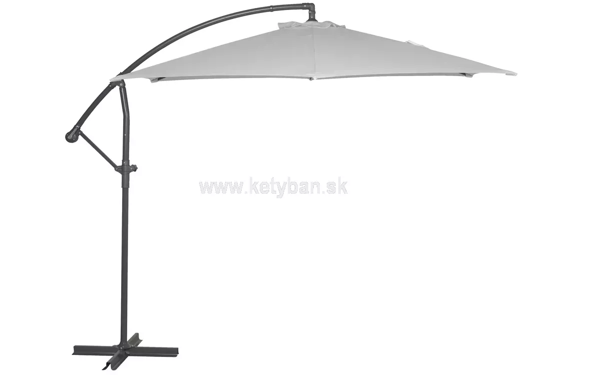 Záhradný slnečník Free pole šedý