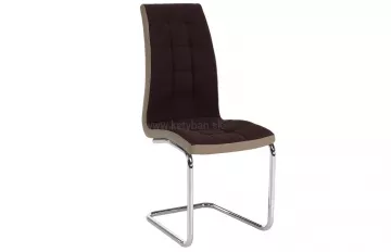 Jedálenská stolička Saloma new hnedá/ekokoža béžová