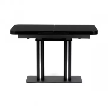 Jedálenský stôl rozkladací 120-160x80 cm, mdf, čierna, HT-D1926 BK