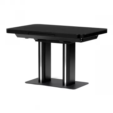 Jedlensk stl rozkladac 120-160x80 cm, mdf, ierna, HT-D1926 BK