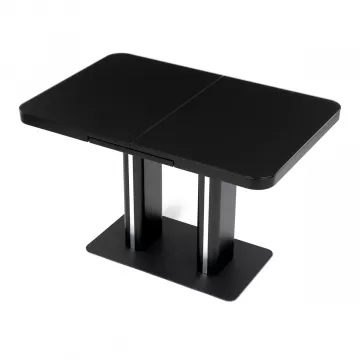 Jedlensk stl rozkladac 120-160x80 cm, mdf, ierna, HT-D1926 BK