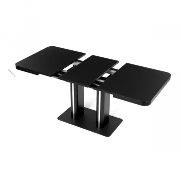 Jedlensk stl rozkladac 120-160x80 cm, mdf, ierna, HT-D1926 BK