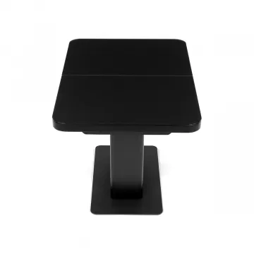 Jedlensk stl rozkladac 120-160x80 cm, mdf, ierna, HT-D1926 BK
