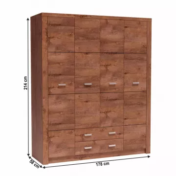 Luxusná šatníková skriňa INFINITY - JASAN svetlý