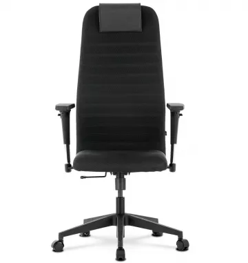 Kancelárske kreslo, poťah čierna látka a ekokoža, hojdací mechanizmus, 2D podrúčky
