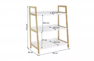 Regl Koen typ 1, biela / prrodn