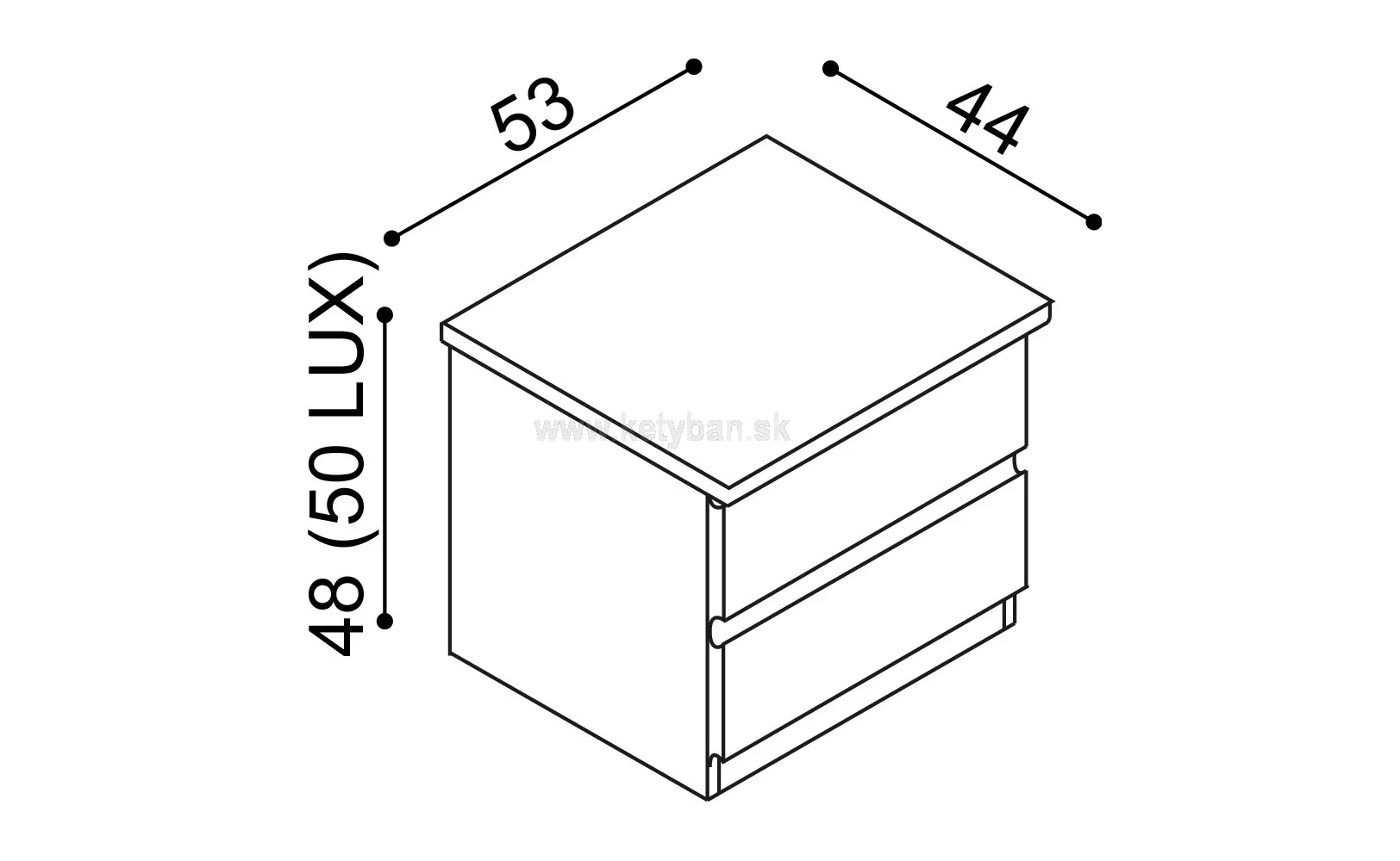 Non stolk / komoda DALILA I1 Z2 - schma