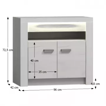 Praktická komoda INFINITY - jaseň biely