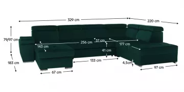 Sedacia s�prava Lamora U rozmery