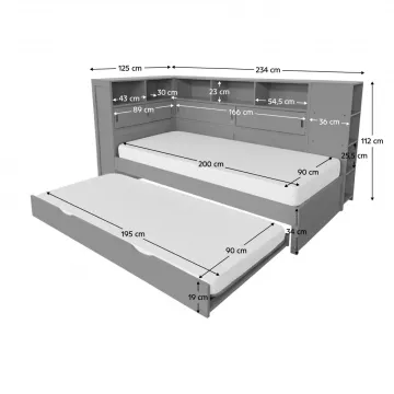 Modern� rozkladacia poste� LENDON - �ed�
