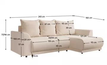 Rohov� sedacia s�prava LIMON, rozmery