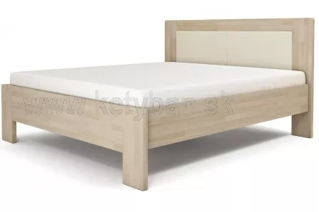 Drevená posteľ Lívia s čalúneným čelom