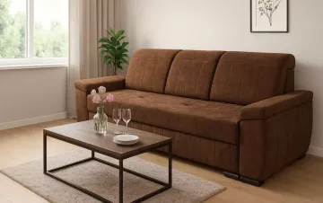 Pohovka Lumi hnedá, Salvador 3, v interiéri