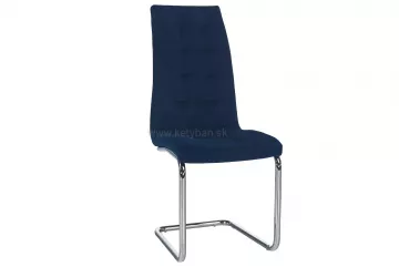 Jedálenská stolička Saloma new modrá velvet látka