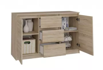 Komoda Malvína 2D3S 120 dub sonoma