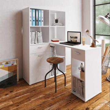 PC stl s reglom, biela, MINESON