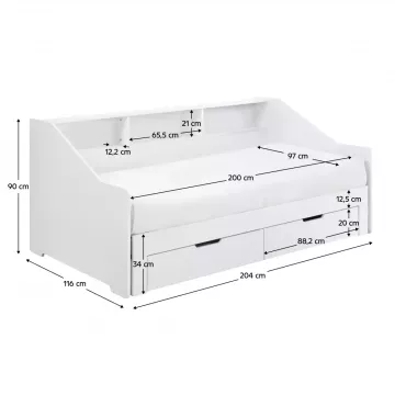 Rozkladacia poste� MONETA - biela