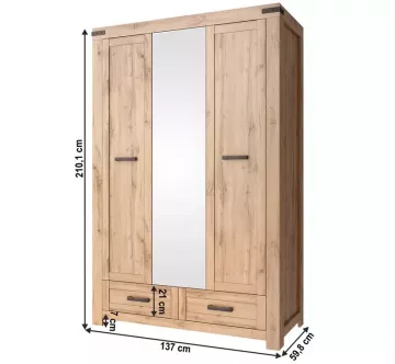 Skriňa so zrkadlom MORATIZ 3D2S