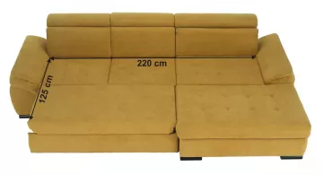 Rohová sedacia súprava NATIK NEW rozmery v rozloženom stave