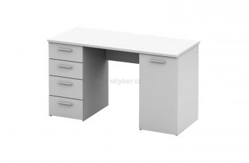 PC stôl Eustach, biela